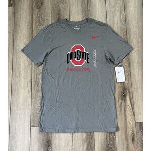 Nike Ohio State Buckeyes Gray Short Sleeve Tee Mens S NWT 100% Cotton